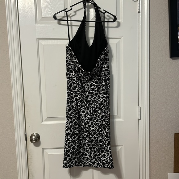 ABstudio Black & White Halter Dress Size 14 - Picture 2 of 3
